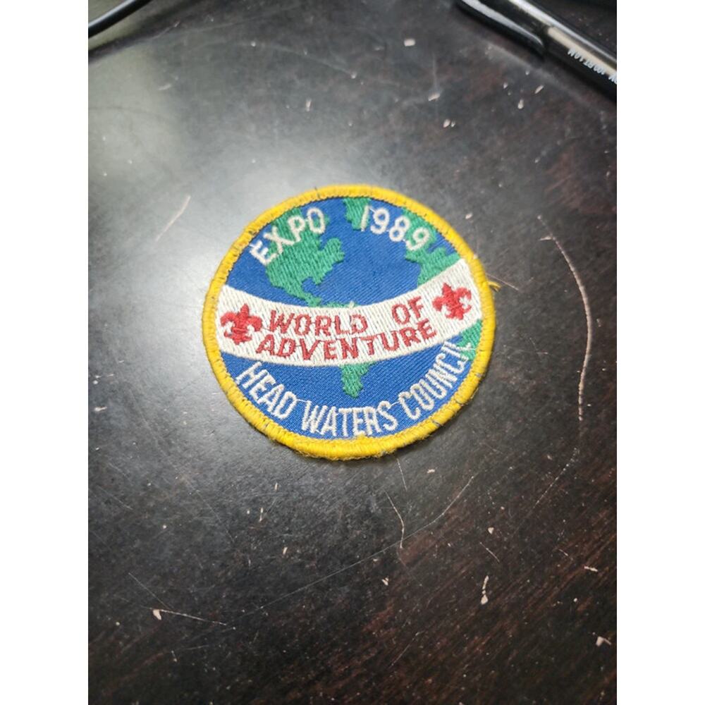 Vintage 1989 Head Waters Council "World of Adventure" EXPO Patch – Boy Scouts
